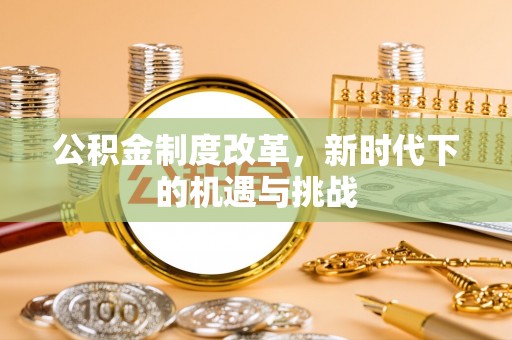 元宝公积金制度改革，新时代下的机遇与挑战
